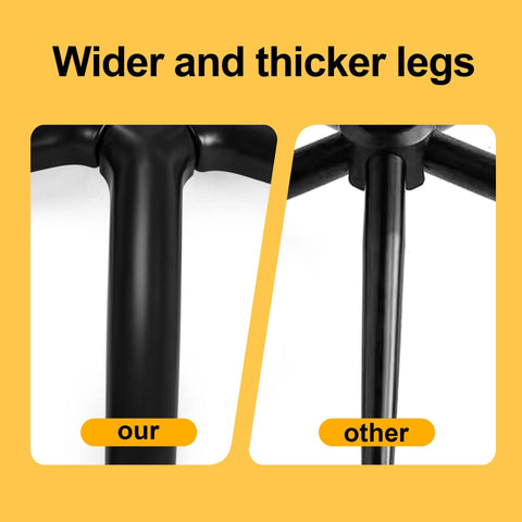Comparison of wider legs on 28 Inch Heavy Duty Metal Office Chair Base Replacement With Five Wheel Casters 2600 Lb Load Capacity