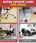 Office Chair Caster to Glide Conversion Feet Self Adhesive Felt Pads 10 Pack Replacement Glides reducing floor scratches