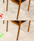 Before and after using 48 Pack Brown Felt Furniture Pads For Cabinets And Home, Self Adhesive Round Bumpers To Protect Beds Tables Chairs Sofas And More From Scratches.