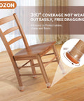 Chair Leg Floor Protectors For Hardwood Floors With Reinforced Cup Shaped Felt Pads And Silicone Caps 32 Pack on wooden chair