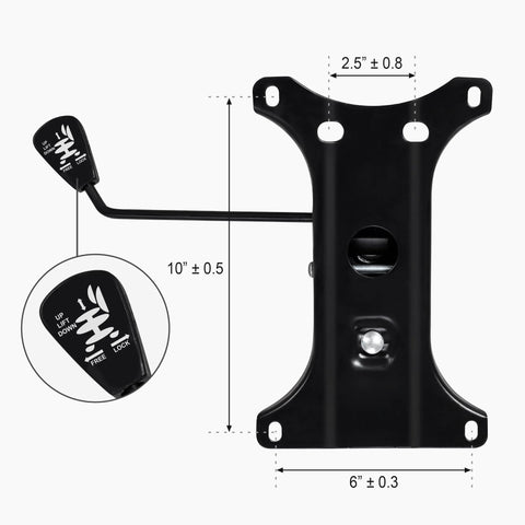 Heavy Duty Gaming Office Chair Base Replacement Set With Bottom Plate Stand Cylinder And 5 Wheels Bell Glides Black, 28 Inch Metal Base For Chair, Tilt Control Mechanism, Mounting Hole Spacing 10 By 6 Inches, Rust Resistant And Sturdy with tilt control mechanism shown
