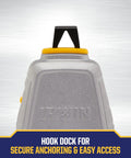 Front view of Chalk Line Kit 100Ft Classic Blue Reel With Abrasion Resistant Line In Aluminum Housing for secure anchoring.