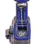 Front view of Speedline Pro Chalk Line Reel with 100 ft hi-tensile line, showing blue housing and ergonomic design for carpentry use.