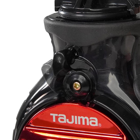 Close-up of Chalk Line Jam Free Special Edition with extra bold 1mm line and five gear quick retrieval for construction use.
