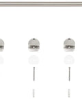 Seventy Eight And Three Quarters Inch Single Roller Round Rod Barn Door Hardware Kit In Champagne Brass Finish Stainless Steel Construction