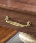 10 Pack 5 Inch Cabinet Handles In Champagne Bronze Finish Zinc Alloy Furniture Hardware Pulls For Kitchen Cabinets Bedroom Dresser Wardrobe 128mm Screw Spacing Durable Easy To Install shown on wooden drawer