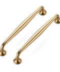 Pair of Champagne Bronze Kitchen Cabinet Handles Set, 20 Pack, 6-1/4 Inch, Solid Zinc Alloy Cupboard Drawer Pulls, front view