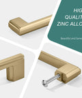 Close-up of Ten Pack Champagne Bronze Cabinet Handles Five Inch Length 128mm Screw Spacing Zinc Alloy Durable Furniture Hardware