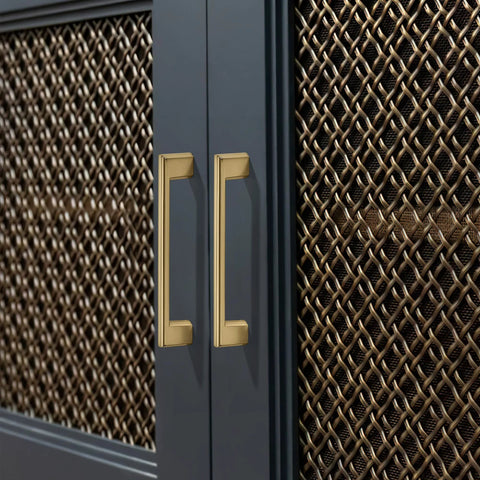 Ten Pack Champagne Bronze Cabinet Handles Five Inch Length 128mm Screw Spacing Zinc Alloy Durable Furniture Hardware Pulls