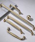 10 Pack 5 Inch Cabinet Handles In Champagne Bronze Finish Zinc Alloy Furniture Hardware Pulls shown in various sizes