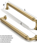 2 Pack 8 Inch Center To Center Champagne Bronze Cabinet Pulls Solid Heavy Duty Drawer Handles For Kitchen Cabinets And Furniture