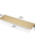 10 Pack 8 Inch Hole Center Champagne Bronze Finger Edge Pulls in Solid Zinc Drawer Pulls with Concealed Hidden Edge Installation.