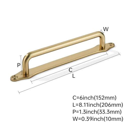 5 Pack Champagne Bronze Cabinet Pulls With Backplates For Drawers And Cabinets, 6 Inch Center To Center
