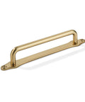 5 Pack Champagne Bronze Cabinet Pulls With Backplates For Drawers And Cabinets, 6 Inch Center To Center, Heavy Duty Handles