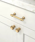 Champagne Bronze Cabinet Pulls 3 Inch Center To Center 76mm Pack Of 10 Honey Bronze Kitchen Handles on white cabinet