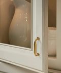 10 Pack Champagne Bronze Cabinet Pulls 3 Inch Center Hole Solid Zinc Alloy Dresser Handles on white cupboard