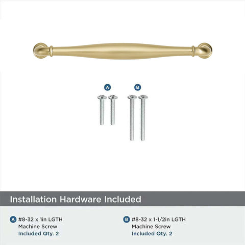 10 Pack 5 Inch Center Hole Champagne Bronze Cabinet Pulls with included screws, solid heavy duty handles for cabinets and dressers.
