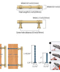 Dimensions and installation guide for Champagne Bronze Cabinet Pulls 10 Pack 3 Inch Hole Center Zinc Alloy Handles