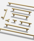 Champagne Bronze Modern Cabinet Pulls 3 Pack 6.5 Inch Total Length 5 Inch Center Bar Pulls Durable Zinc Alloy Handles Assorted Sizes