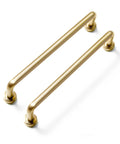 Set Of 6 5 Inch Center To Center SleekTouch Champagne Bronze Cabinet Pulls for kitchen and bathroom cabinets, top view