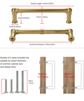 10 Pack Champagne Bronze Cabinet Pulls 5 Inch 128mm Modern Drawer Handles with screws, dimensions, and installation guide