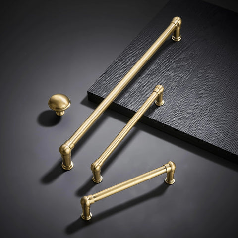 10 Pack Champagne Bronze Cabinet Pulls 5 Inch 128mm Modern Drawer Handles For Kitchen Bedroom Bathroom Living Room Durable Solid Zinc Alloy Smooth Edge