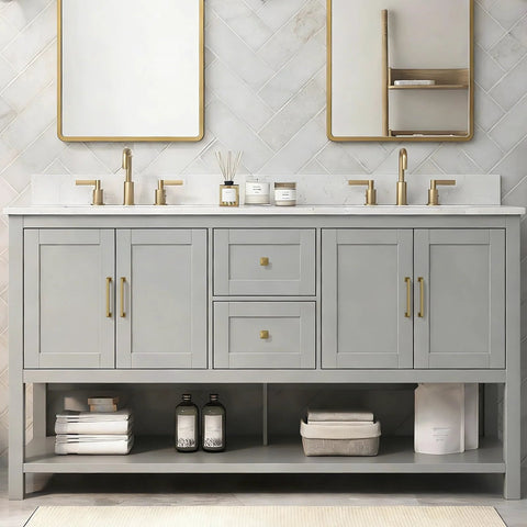 Modern bathroom vanity with Champagne Bronze Cabinet Pulls 10 Pack 5 1 16 Inch Solid Zinc Alloy Modern Square Drawer Handles