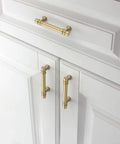 Champagne Bronze Cabinet Pulls 10 Pack 3 Inch Hole Center Zinc Alloy Handles for Kitchen Cabinets Closets Bathrooms Drawers