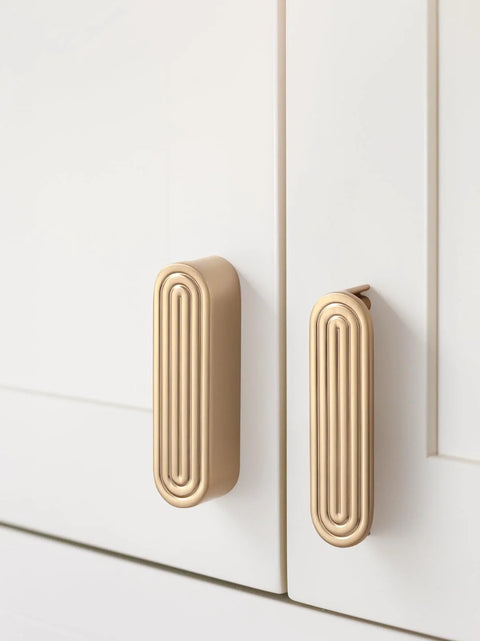 Champagne Bronze Cabinet Pulls 3 Inch Hole Center Circle Drawer Handles Zinc Alloy Hardware for cabinets dressers bathrooms 10 pack
