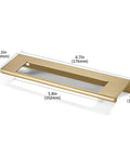 10 Pack 6 Inch Center To Center Champagne Bronze And Honey Bronze Finger Edge Pulls Zinc Drawer Pulls Hidden Edge Handles