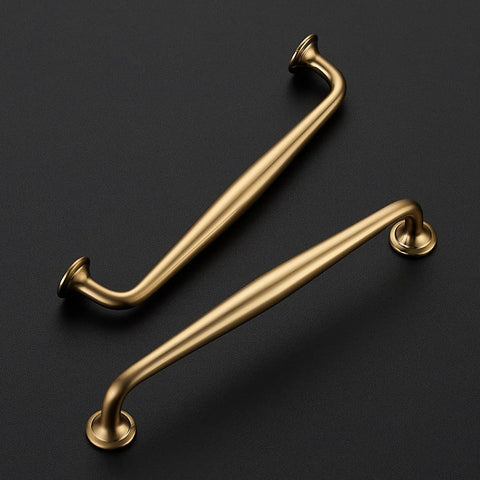 Champagne Bronze Kitchen Cabinet Handles Set, 20 Pack, 6-1/4 Inch, Solid Zinc Alloy Cupboard Drawer Pulls, sleek modern design