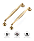 Champagne Bronze Kitchen Cabinet Handles Set, 20 Pack, 6-1/4 Inch, Solid Zinc Alloy Cupboard Drawer Pulls with scratch resistance