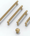 10 Pack Champagne Bronze Knurled Cabinet Pulls, 5 Inch 128mm, Modern Kitchen Cabinet Handles for Drawers and Doors displayed on white surface