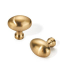 Champagne Bronze Oval Cabinet Knobs 10 Pack Single Hole Cabinet Pulls for Dresser and Kitchen Cabinets Oval Drawer Knobs Hardware