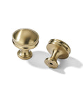 Champagne Bronze Cabinet Knobs Set of Ten, One and One Quarter Inch Round Zinc Alloy Drawer Knobs for Cabinet and Furniture Hardware