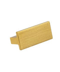 Champagne Gold 10 Pack Drawer Pulls, 2 Inch T Shaped Cabinet Knobs. Solid aluminum alloy rectangle handle, front view.