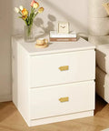 White dresser with Champagne Gold 10 Pack Drawer Pulls, 2 Inch T Shaped Cabinet Knobs For Dresser And Furniture installed. Solid aluminum alloy.