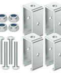 Set Of 4 Channel Trolley Track Hanger Brackets For UNISTRUT Strut Channel 1-5/8 Inch, including bolts and nuts