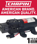 Chapin International 6-9206 12V 1.0 GPM Standard Diaphragm Pump, Black with warranty label