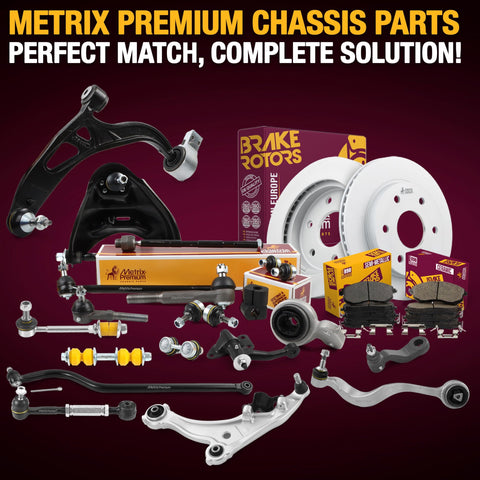 Assorted car chassis parts including Beefy Front Lower Ball Joint Kit For Mercedes Benz E Class And SL Models From The 1990s