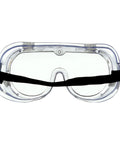 Front view of Chemical Splash Goggles with Impact Resistant Lens and Adjustable Strap, ANSI Z87.1 rated eye protection
