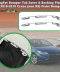 SnugFyt Bumper Tab Saver and Repair Backing Plate for 2016 to 2019 Chevrolet Cruze Non RS Trim shown with a car