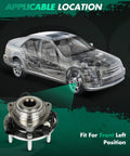 Front Wheel Hub And Bearing Assembly For Chevy Trailblazer SSR GMC Envoy Buick Rainier Oldsmobile Bravada Isuzu Ascender Saab 9 7x Six Lug ABS 4 2L 5 3L 6 0L Engines 513188 Direct Fit With Seals And Grease For Smooth Install And Lasting Performance.