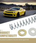 Transmission Shift Rod Linkage Repair Kit for 67 to 88 Chevrolet Models shown with car and components, including spring and washer.