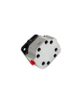 Front view of CHIEF MH Series Gear Pump: 0.258 CID, 2 GPM @ 1800 RPM, 2300 PSI, 4-Bolt Flange Mounting, SAE 8 Side Ports, Dual Rotation, 250179