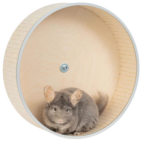 Quiet 16 Inch Chinchilla Exercise Wheel With Double Ball Bearings For Whisper Quiet Spin And Chew Resistant Metal Rim Plus Non Slip