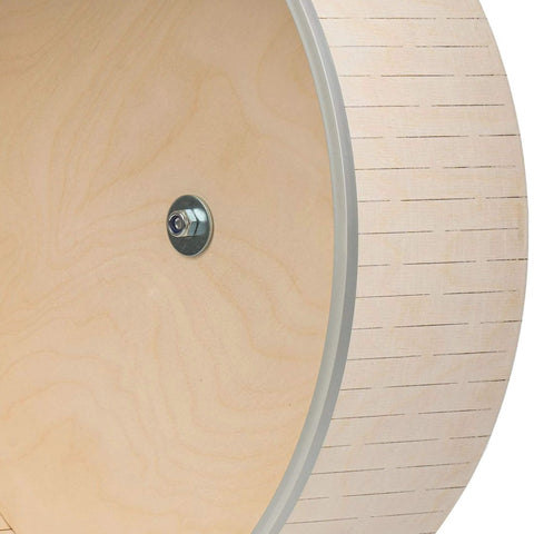 Close-up of Quiet 16 Inch Chinchilla Exercise Wheel With Double Ball Bearings For Whisper Quiet Spin And Chew Resistant Metal Rim