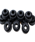 Chlorobutyl Rubber Feet For Vibration Damping 12 Pack Quiet Anti Vibration Pads For Electric Motors And Refrigeration Compressors Easy Neck Clamp And Bolt Perforation Installation