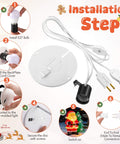 Lit 4 Set Christmas Blow Mold Light Kit Replacement With Female Plugs E27 E26 Cord Kit With Installation Steps Guide