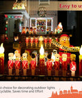 Blow Mold Light Kit Replacement For Indoor And Outdoor Halloween And Christmas Village Decor lighting a festive yard scene.